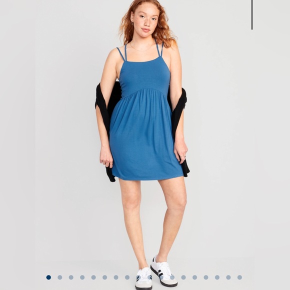 Old Navy Fit & Flare Cross-Back Mini Cami Dress for Women - Picture 1 of 2